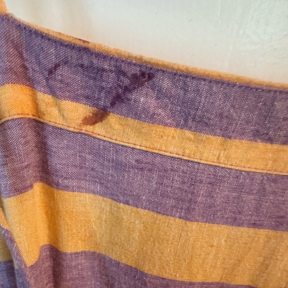 Sz medium 10 Anthropologie NWT Striped Purple and Orange Maxi Dress - Picture 12 of 12